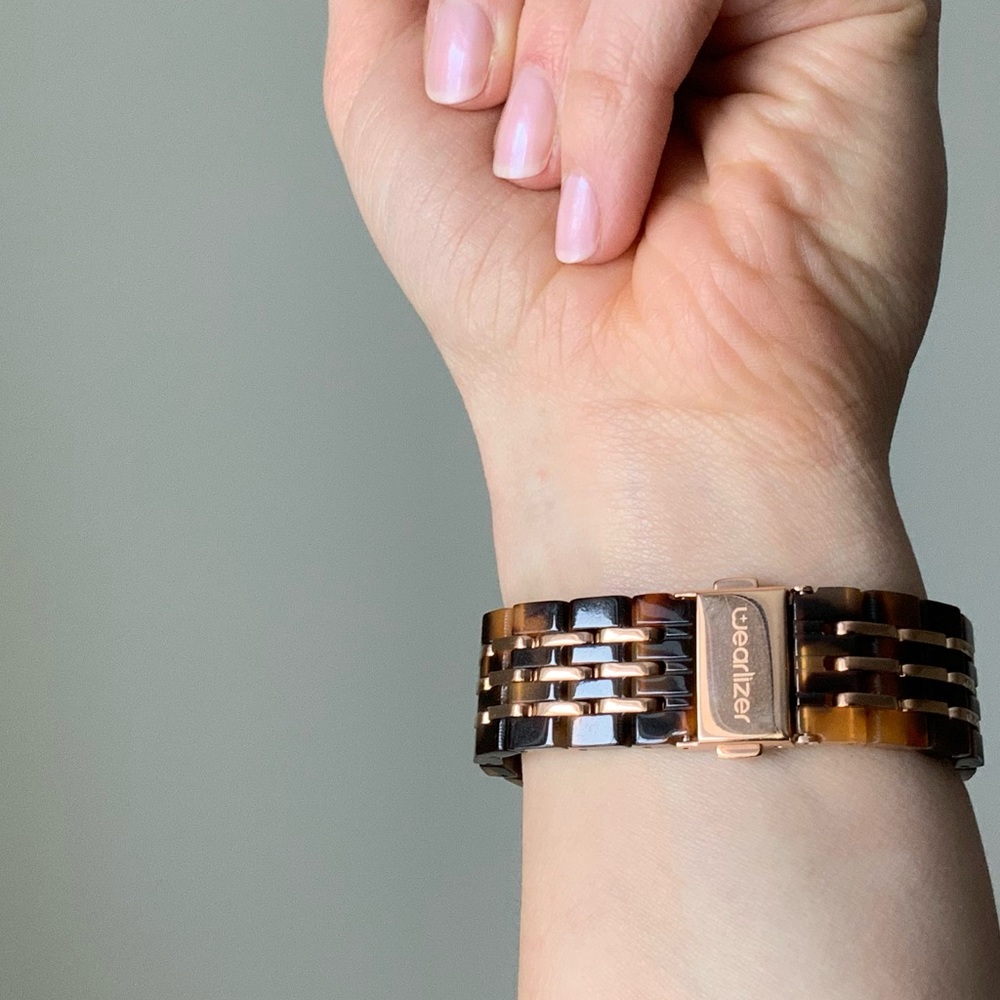 Wearlizer Apple Watch Band, Rose Gold + Tortoise